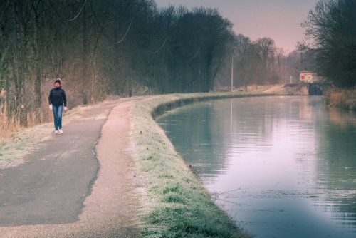 balade à pied le long du canal