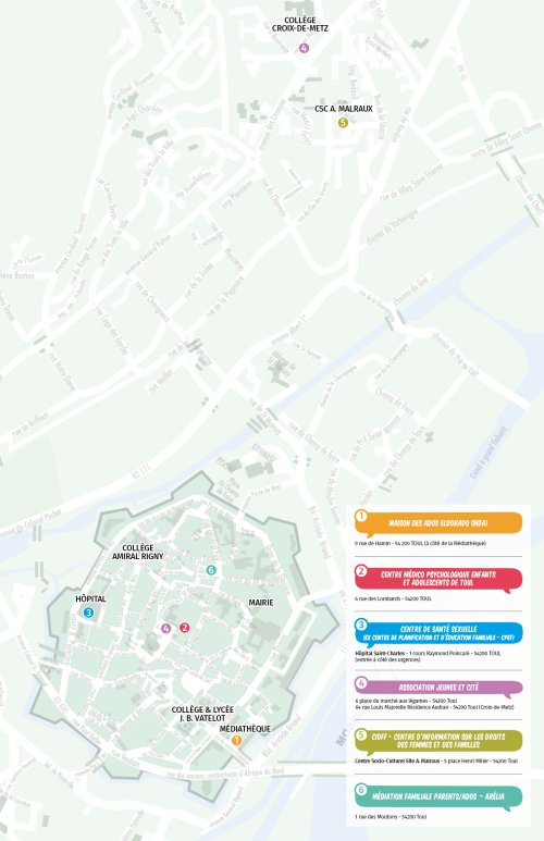 Plan des structures à Toul